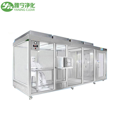 YANING GMP 표준 ISO5 모듈형 청정실 부드럽고 단단한 벽 청정실 청정 부스