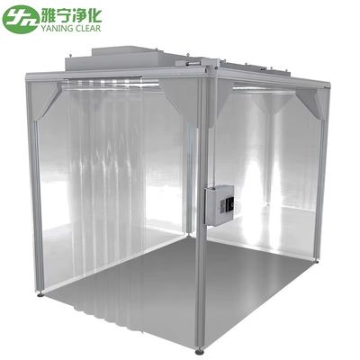 YANING GMP 모듈식 방진층류 공기 흐름 소프트 벽 휴대용 클린 부스 클린룸