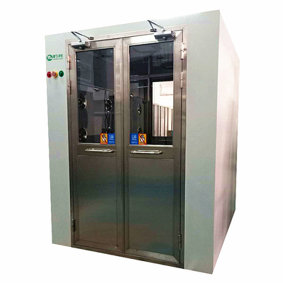 YANING 파우더 코팅 강철 먼지 제거 1500W 헤파필터 연결 밀폐된 이중 도어 에어샤워 방