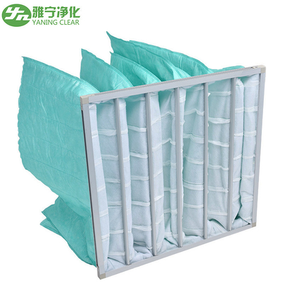 YANING 환기 시스템 대체 EN779 F9 ASHRAE 메르브 15 정전기 언론 멀티 포켓 먼지는 백 필터를 수집합니다